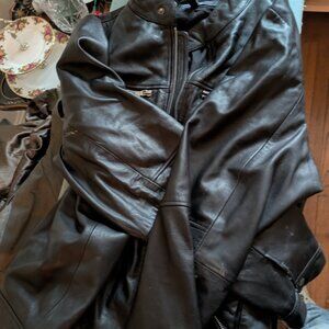 Black leather jacket